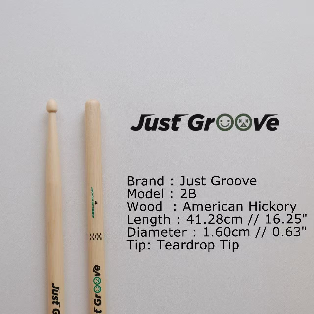 JustGroove 2B Drumsticks