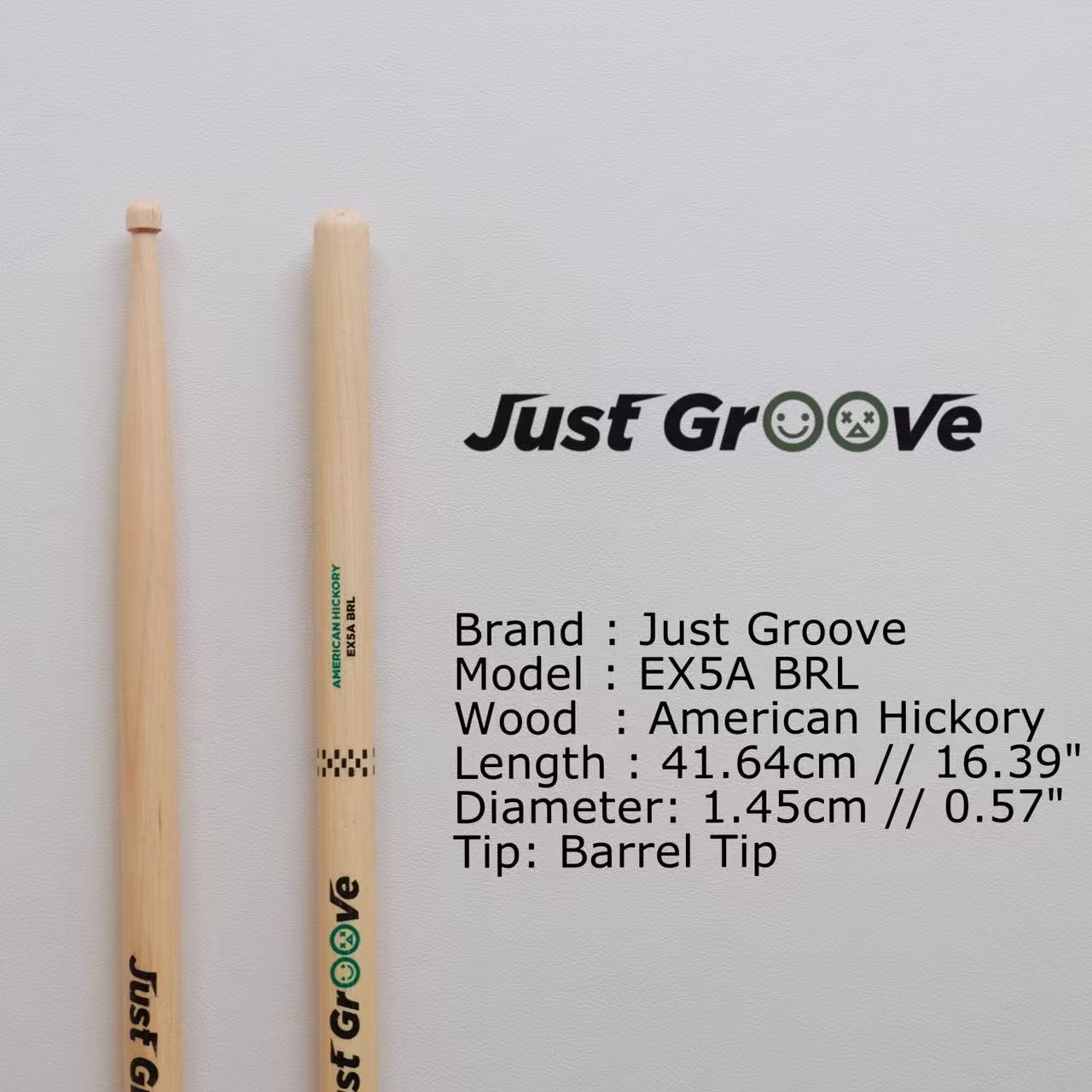 JustGroove EX5A Barrel Drumsticks